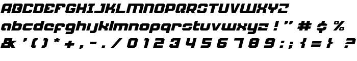 Weaponeer Expanded Italic font