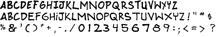 Webcomic whore font