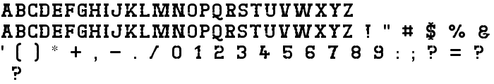 West Test font