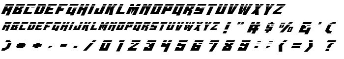 Whiskey Bravo Victor Laser font