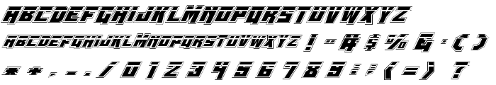 Whiskey Bravo Victor LasPro font