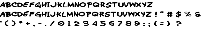 Wimp-Out Expanded font