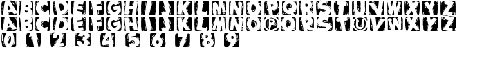 WoodcuttedCapsInvers font