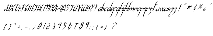 Xaphan II Condensed Italic font