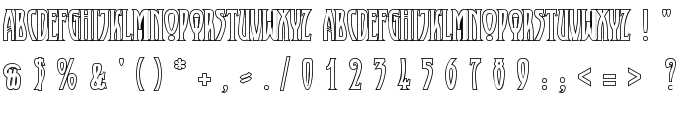 XAyax Outline font