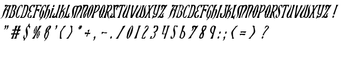 Xiphos Condensed Italic font