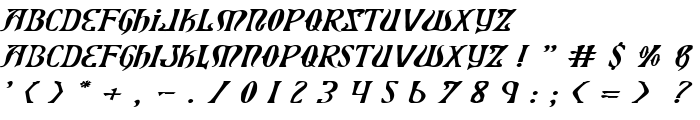 Xiphos Expanded Italic font