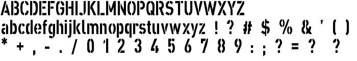 XXII STRAIGHT ARMY font