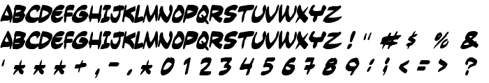 Yesterdays meal font