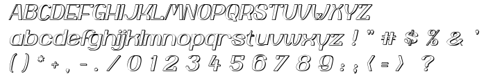 Yiggivoo Unicode 3D Italic font