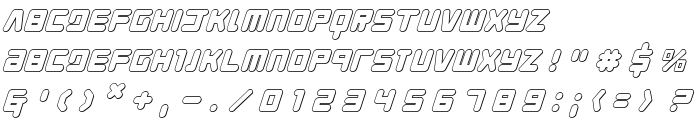 Young Techs 3D Italic font