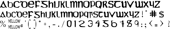 YY Uncial Most Irish Molded font