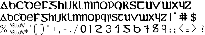 YY Uncial Most Irish font