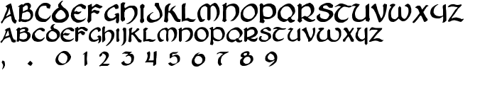 Zilluncial font