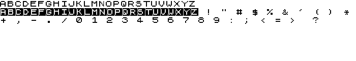 ZX81 font