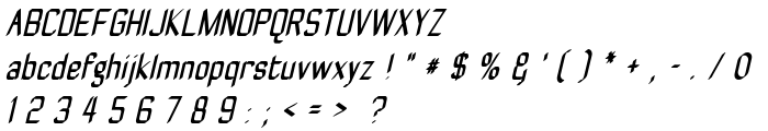ZyphyteCondenseOblique font