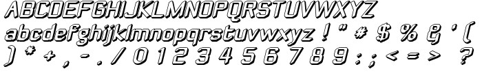 Zyphyte Offset Oblique font